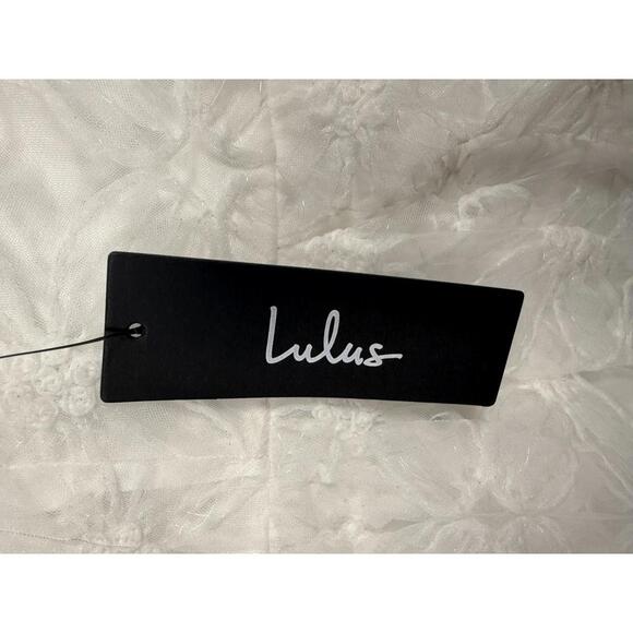 Lulus Radiate Elegance Ivory Floral Tulle Midi Dress - L NWT - Picture 6 of 9